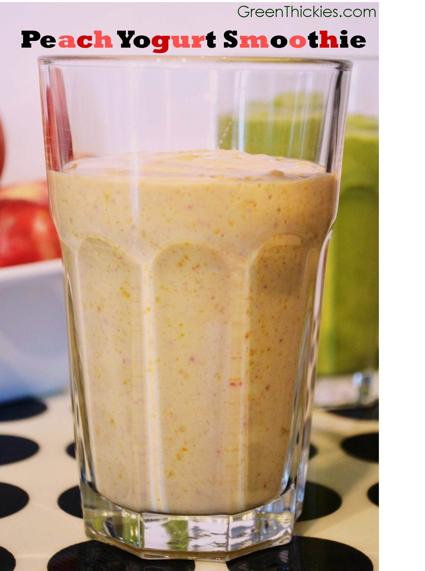 Peach Yogurt Smoothie recipe (Green Smoothie/Green Thickie)