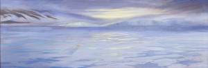  Lucia deLeiris The Greenland Sea (Arctic) 2011, Oil on canvas, 24 x 72 ©Lucia deLeiris | Currently on display in Environmental Impact