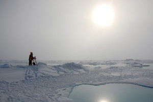 deLeiris painting in the Arctic landscape