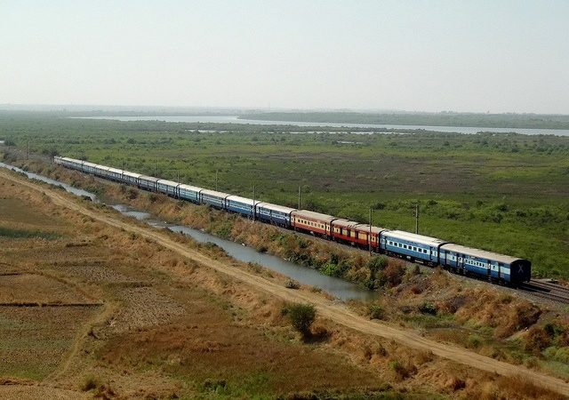 train crossing open plains