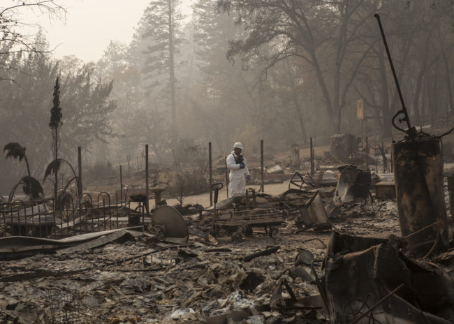 U.S. Army Sgt. Rodrigo Estrada of the California Army National Guard's leads a team conducting search and debris clearing operations, Nov. 17, 2018, in Paradise, California. Flickr 