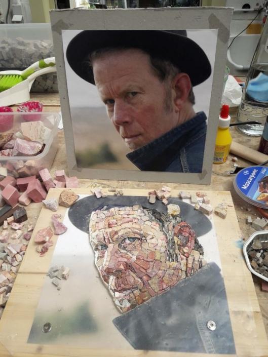 Mozaïek portret Tom Waits
