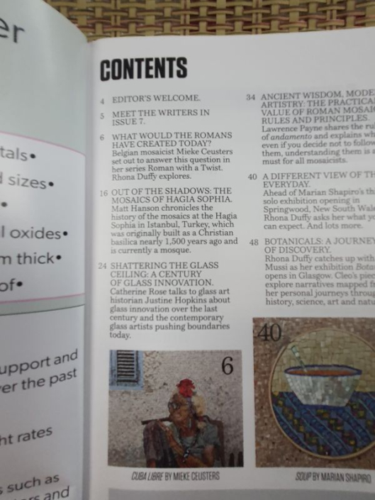 Mosaic and glass Magazine