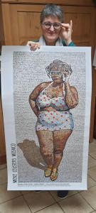 Bikini lady in mosaic Mozaïek