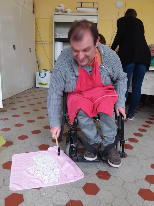 Mozaïek met mindervaliden