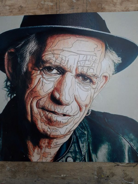 Mozaïek portret Keith Richards
