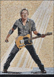 Bruce Springsteen Roman mosaic with a twist
