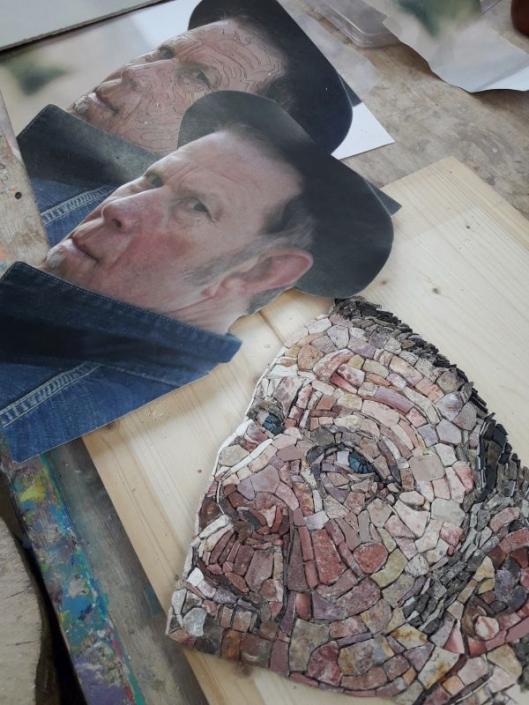 Mozaïek portret Tom Waits