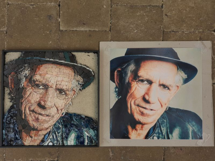 Mozaïek portret Keith Richards