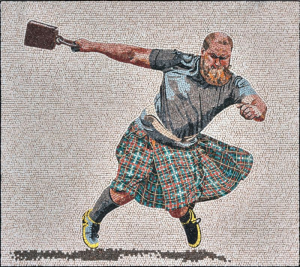 Highland games Roman mosaic with a twist