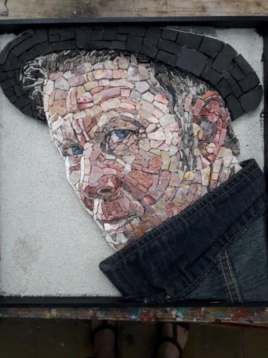 Mozaïek portret Tom Waits