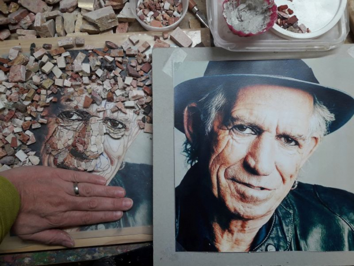 Mozaïek portret Keith Richards