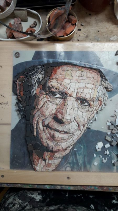 Mozaïek portret Keith Richards