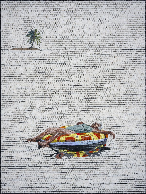 Mom's day off Mosaic in marble