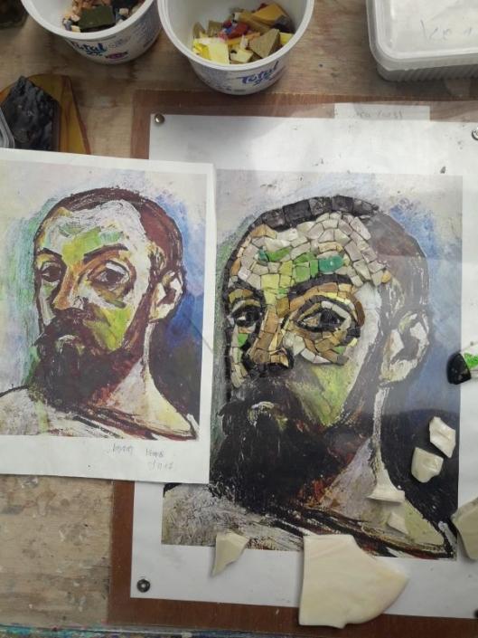 Portret in mozaïek