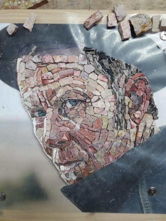 Mozaïek portret Tom Waits