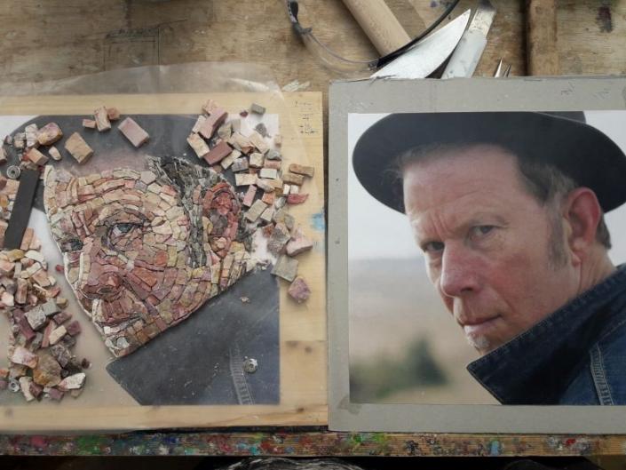 Mozaïek portret Tom Waits