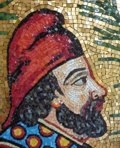 Wijze man- byzantijnse kopie Byznatijnse mozaïek