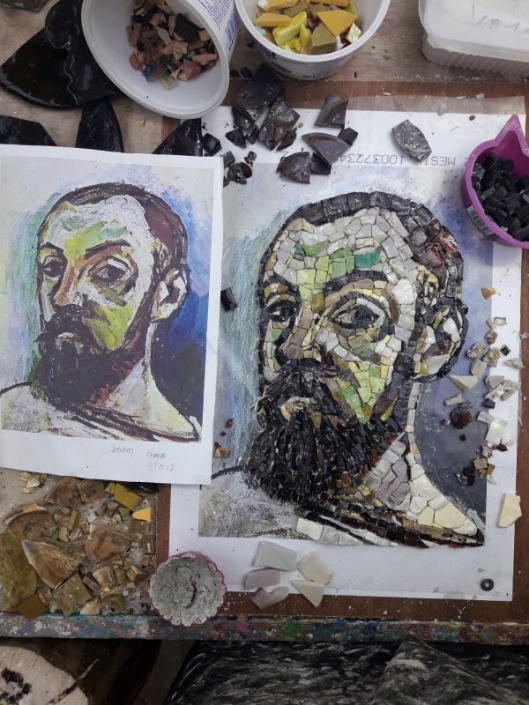 Portret in mozaïek